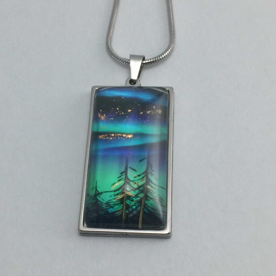 Northern Lights "Tree Tops" Pendant, large - Be Inspired UP