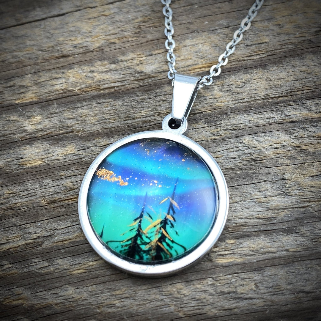 Northern Lights "Tree Tops" Pendant, petite - Be Inspired UP