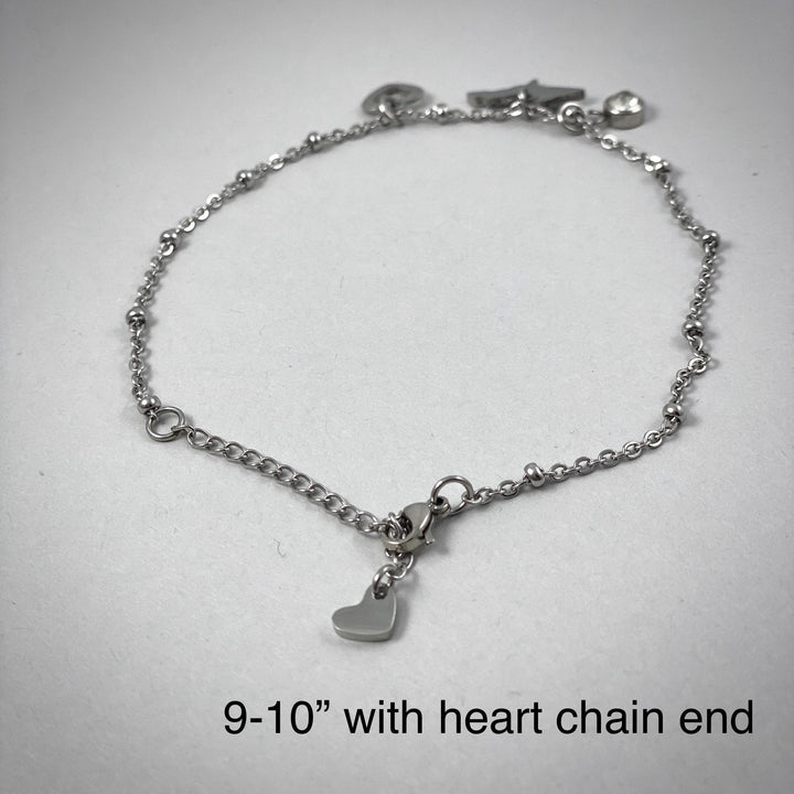 Peace Circle Charm Anklet - Be Inspired UP
