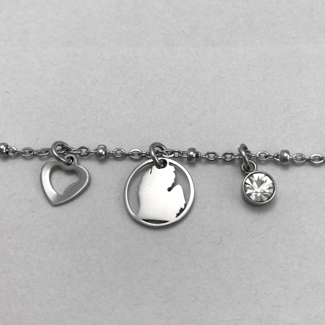 *Ribbon of Hope Charm Anklet - Be Inspired UP