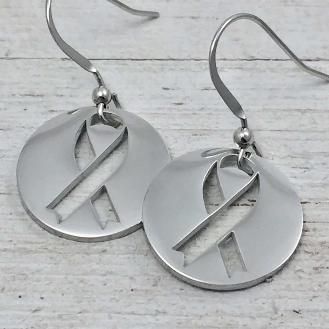Ribbon of Hope earrings - Be Inspired UP