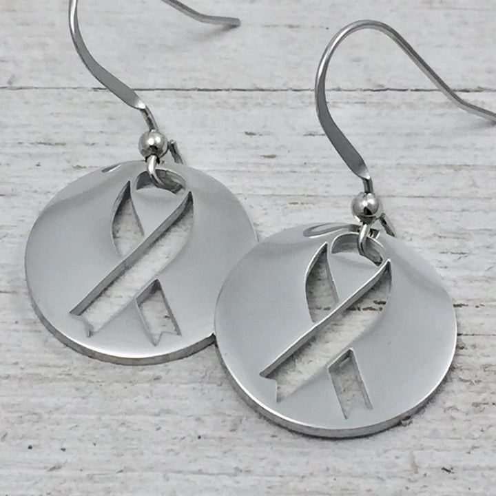 Ribbon of Hope earrings - Be Inspired UP