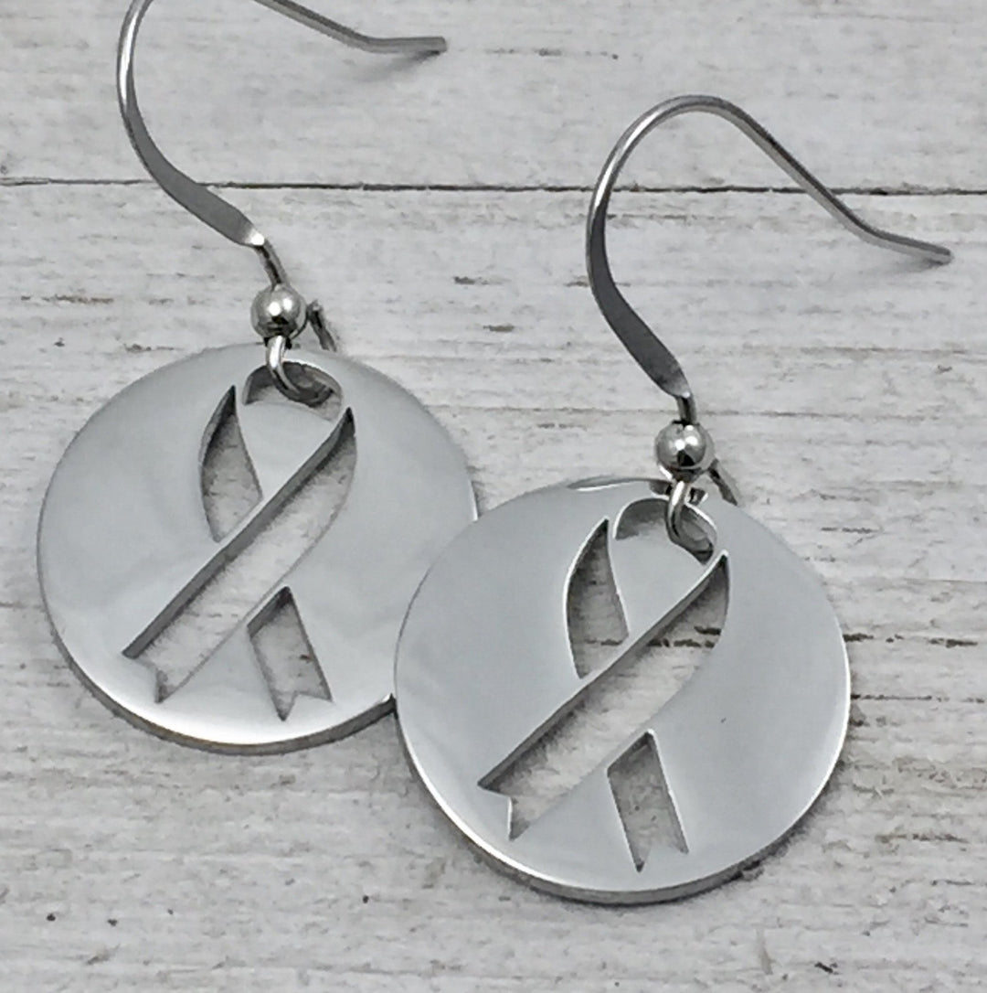 Ribbon of Hope earrings - Be Inspired UP