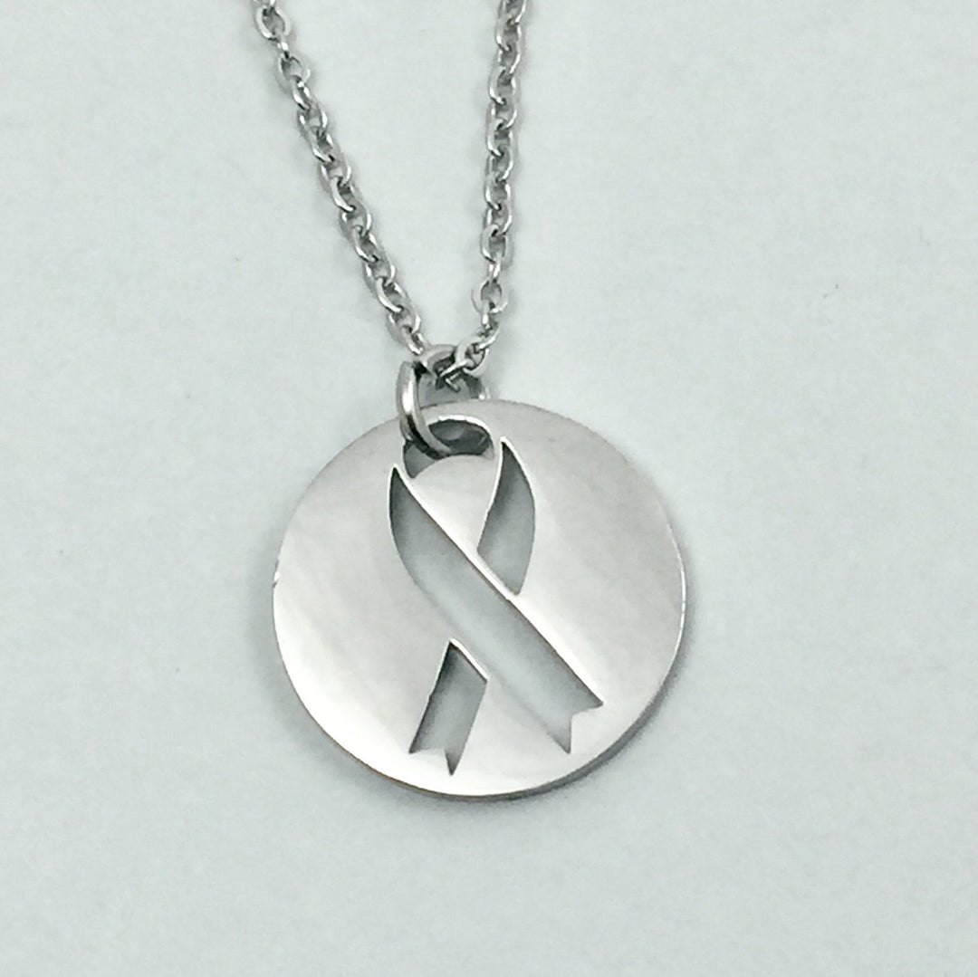 Ribbon of Hope Pendant, large or petite - Be Inspired UP