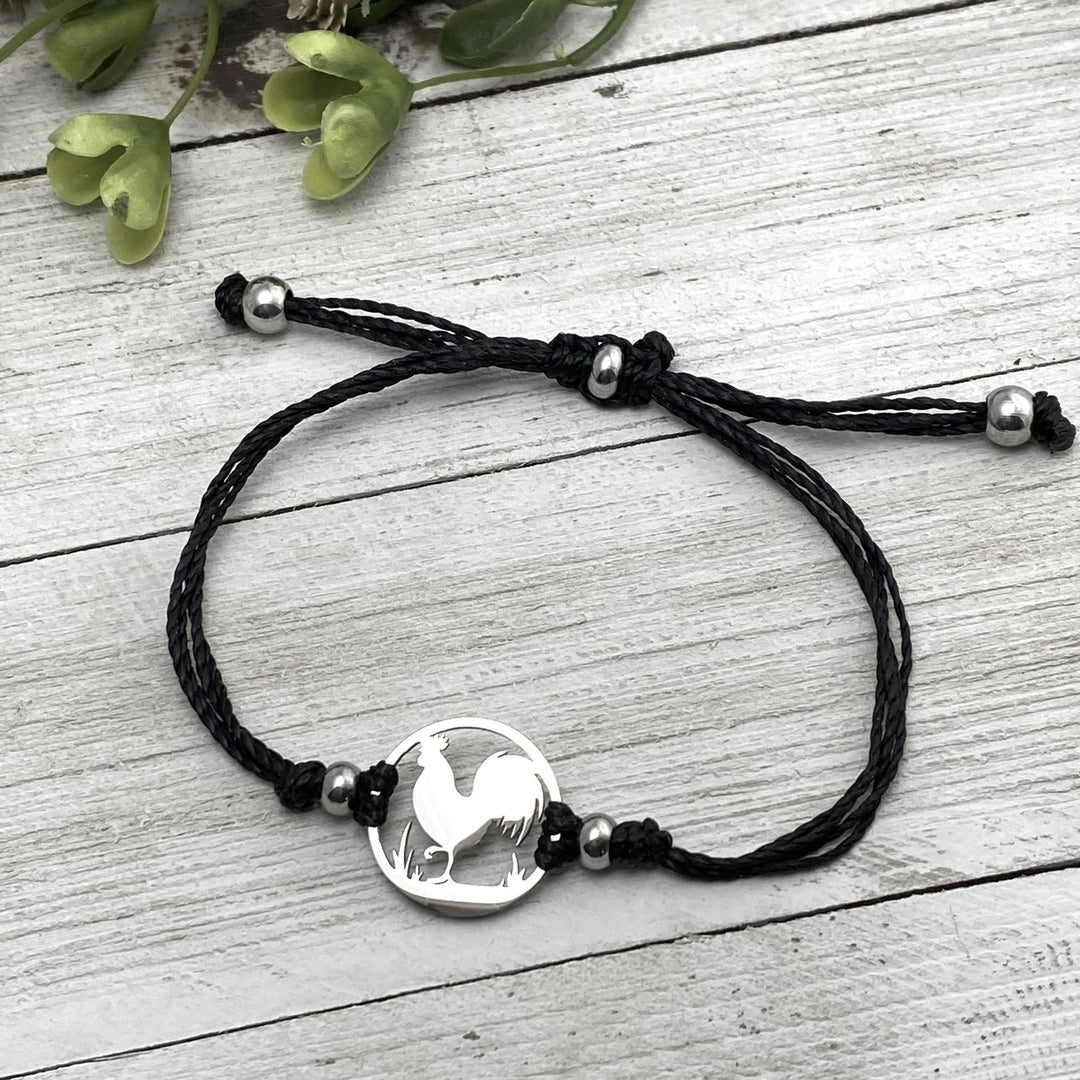 Rooster Pull Cord Bracelet - Be Inspired UP