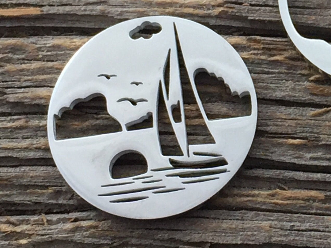 Sailboat Glass Locket - Be Inspired UP