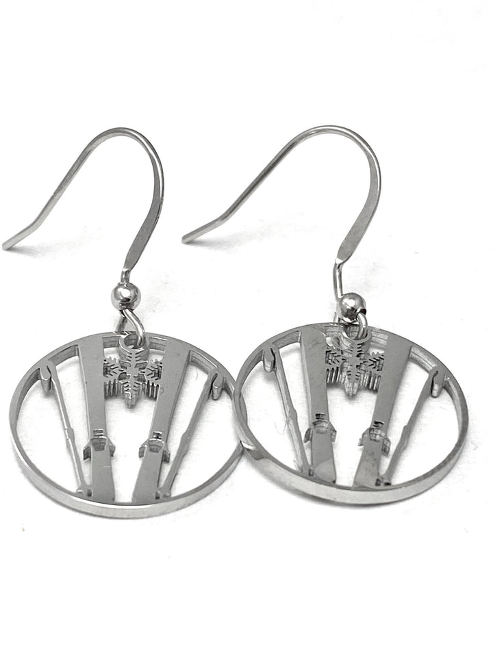 Ski Snowflake earrings - Be Inspired UP