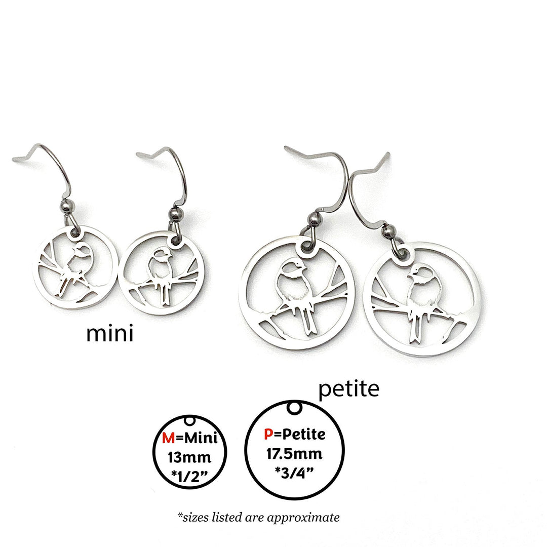 Songbird Petite or Mini Cutout earrings - Be Inspired UP