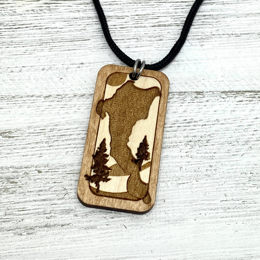 Sugar Island Wooden Engraved Pendant - Custom - Be Inspired UP