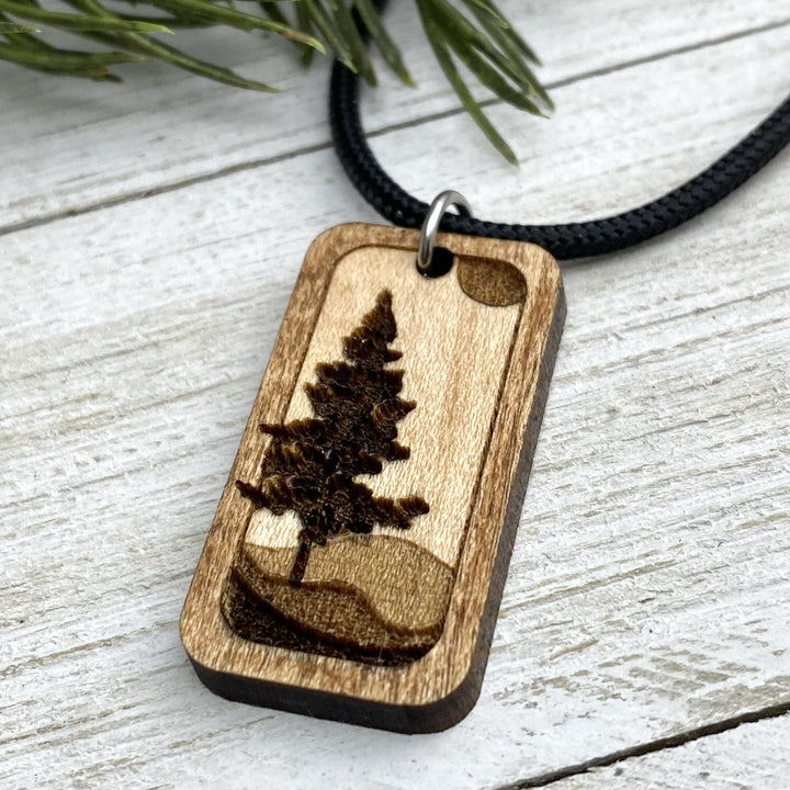 Tree wilderness wood pendant - Be Inspired UP