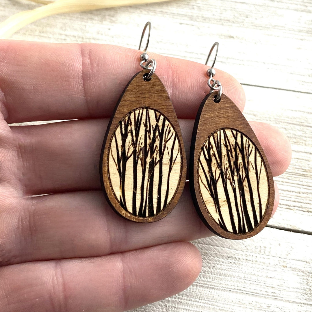 Trees Wilderness Teardrop Earrings - Be Inspired UP