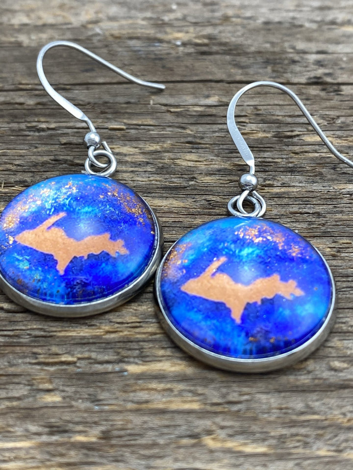 UP Copper Country Blue Earrings - Be Inspired UP