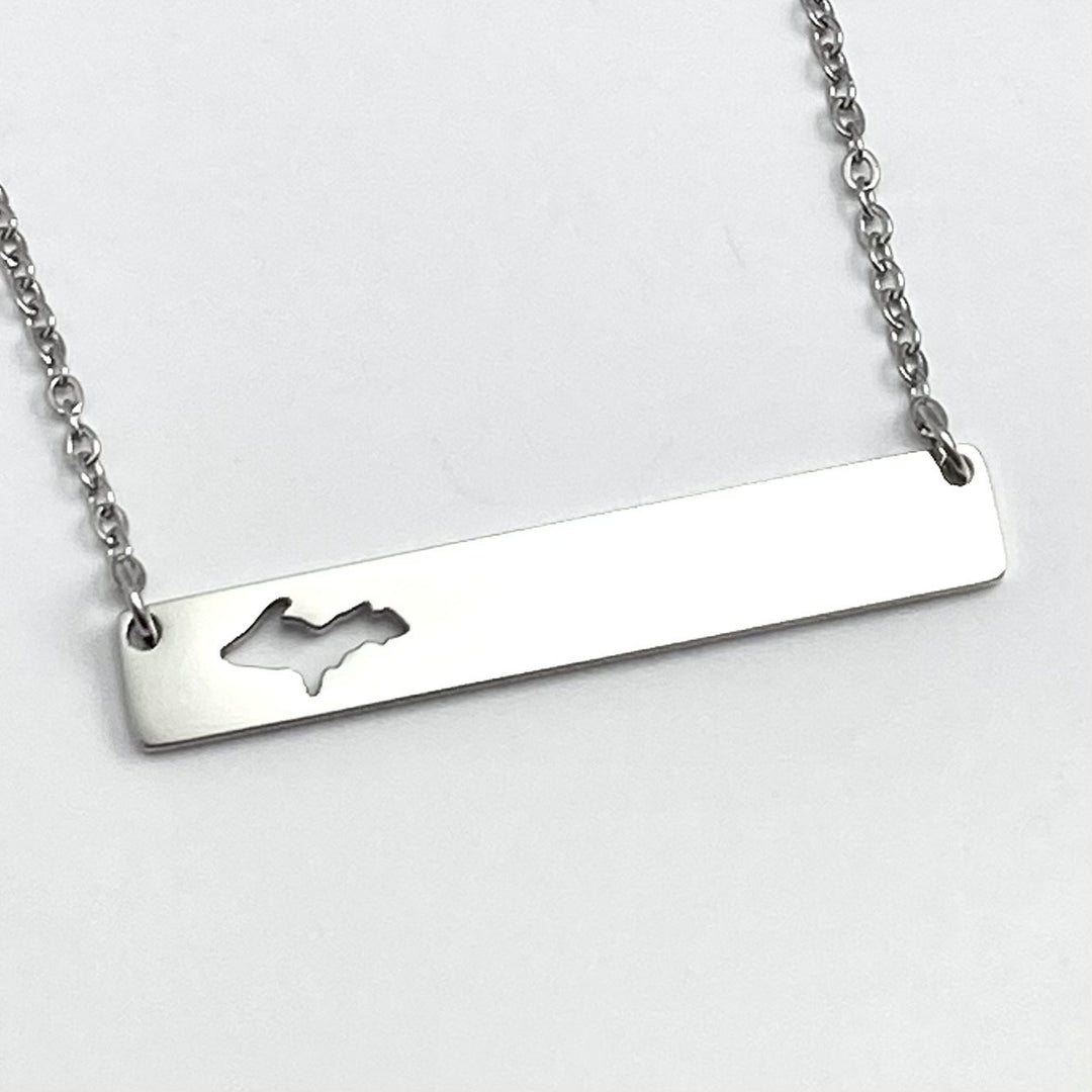 UP Cutout Bar Pendant, Horizontal Silver - Be Inspired UP