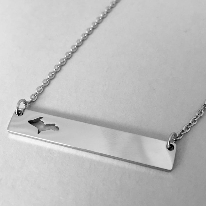 UP Cutout Bar Pendant, Horizontal Silver - Be Inspired UP