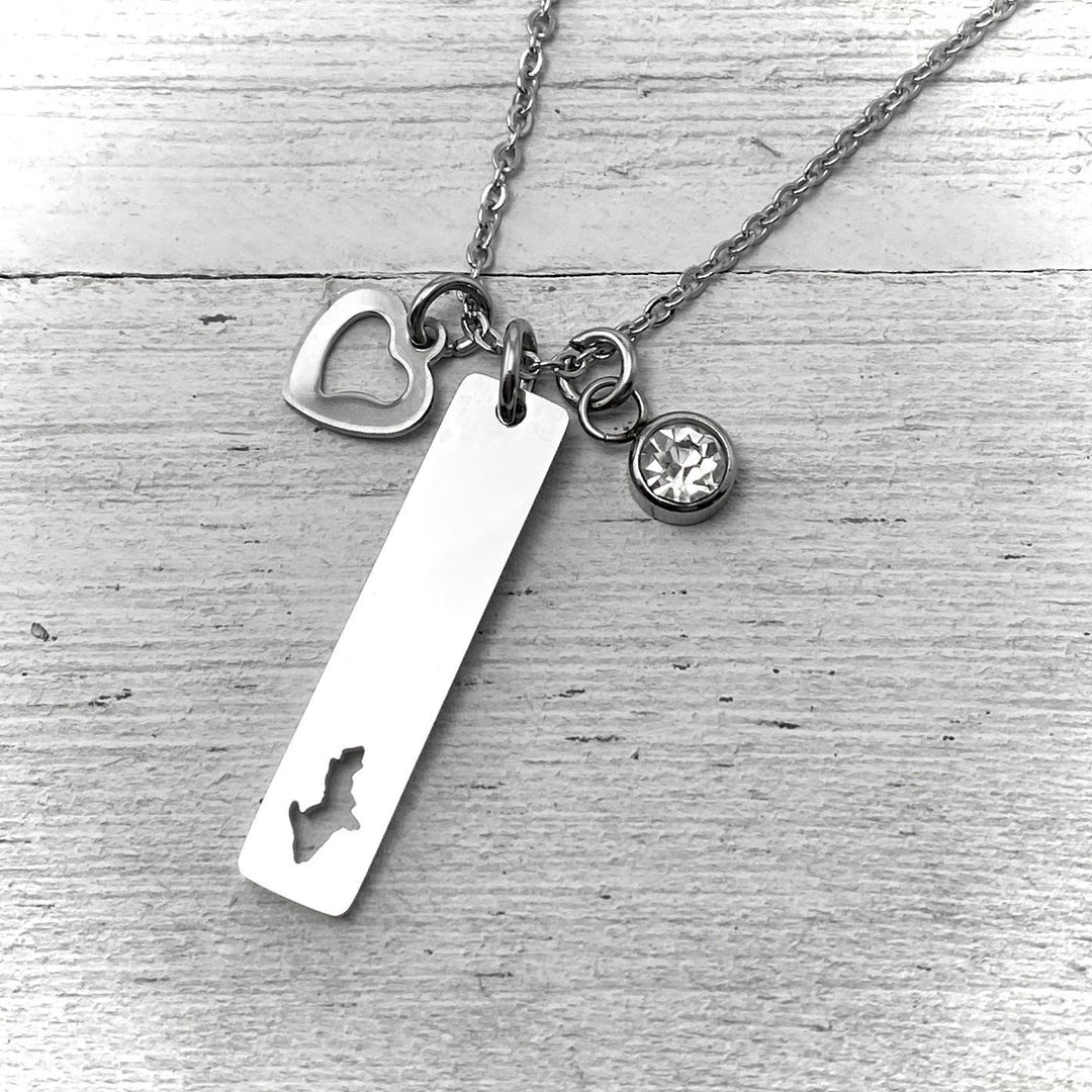 UP Cutout Bar Pendant w Charms, Vertical - Be Inspired UP