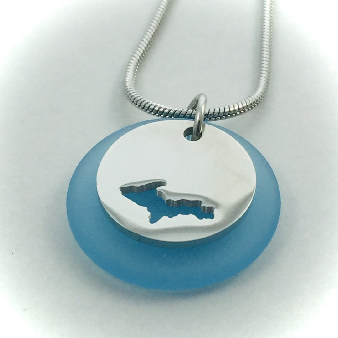 UP Cutout Beach Glass Pendant - Be Inspired UP