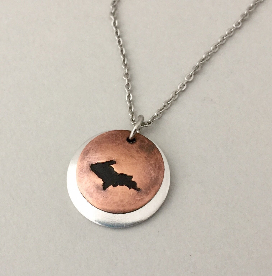 UP Hand Stamped Copper Pendant - Be Inspired UP