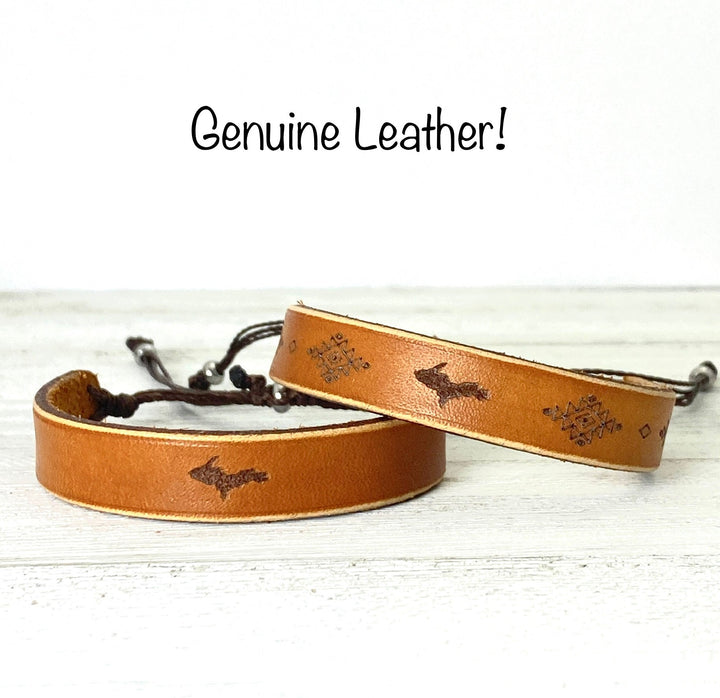 UP Leather bracelet adjustable genuine leather - Be Inspired UP