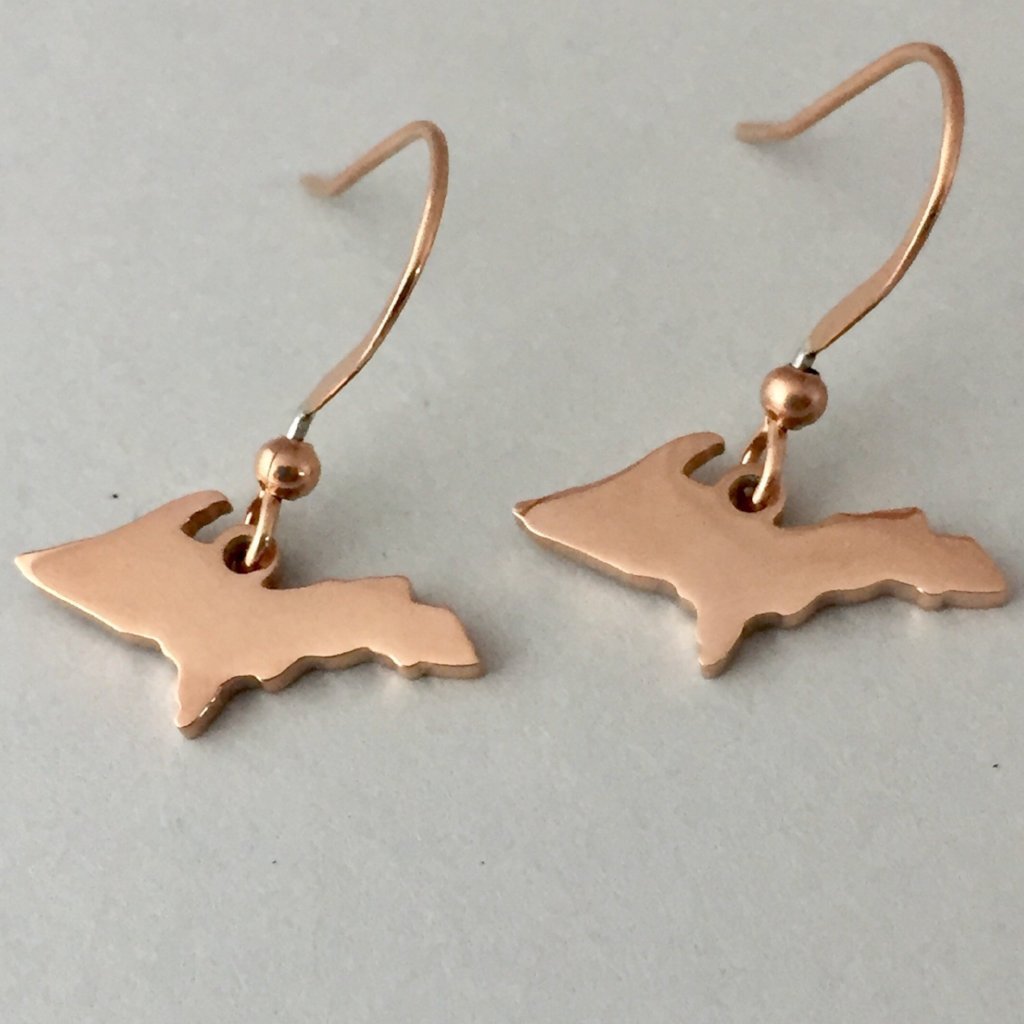 UP Outline Earrings, Rose Gold - Be Inspired UP