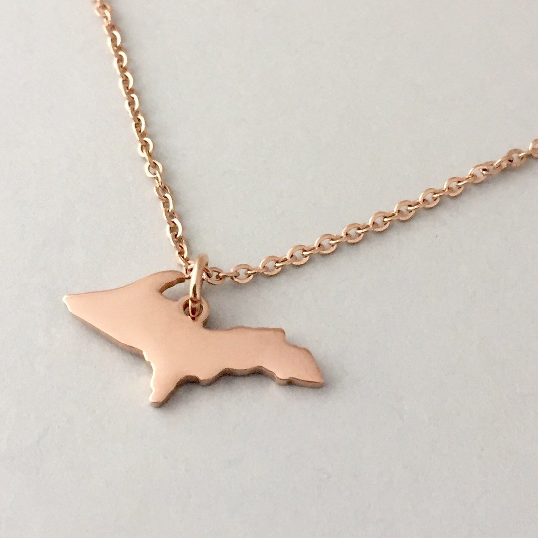 UP Petite Outline Pendant, Gold or Rose Gold - Be Inspired UP