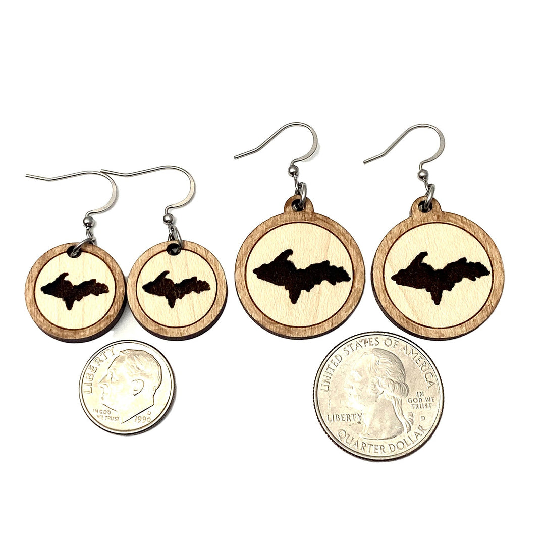 UP Wooden Engraved Earrings - Be Inspired UP