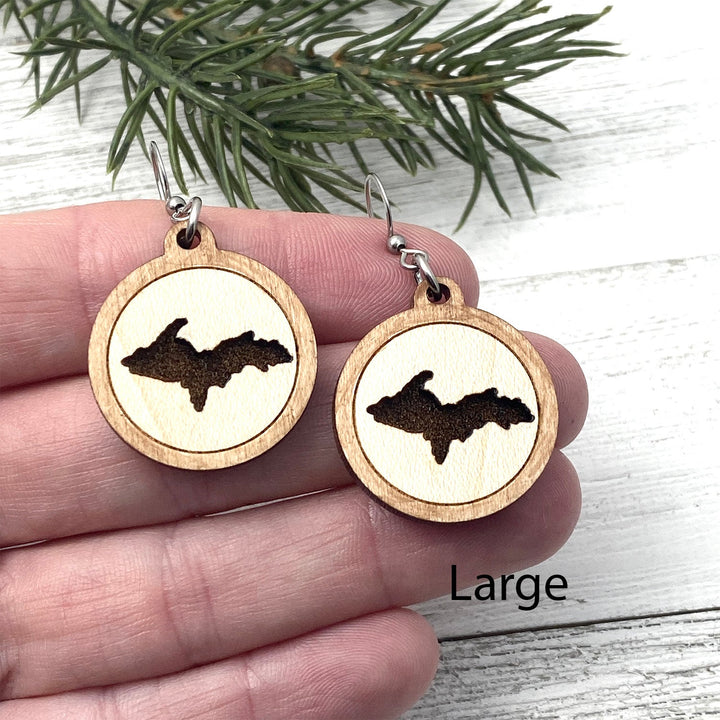 UP Wooden Engraved Earrings - Be Inspired UP