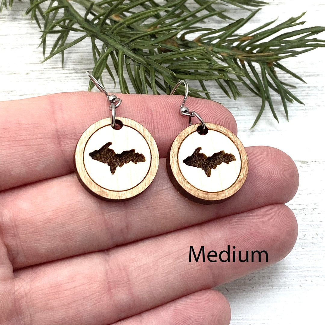 UP Wooden Engraved Earrings - Be Inspired UP