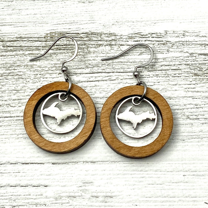 UP Wooden Hoop Earrings - Be Inspired UP