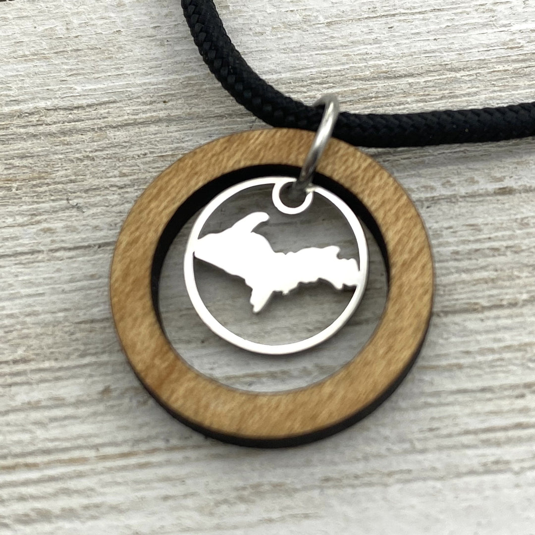 UP Wooden Hoop Pendant Large or Petite Pendant - Be Inspired UP