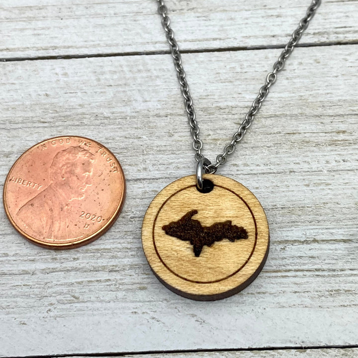 UP Wooden Pendant, Engraved Large or Petite size - Be Inspired UP