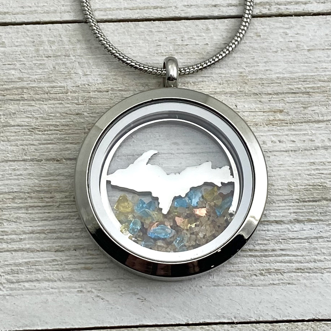 Upper Peninsula Glass Locket - Be Inspired UP