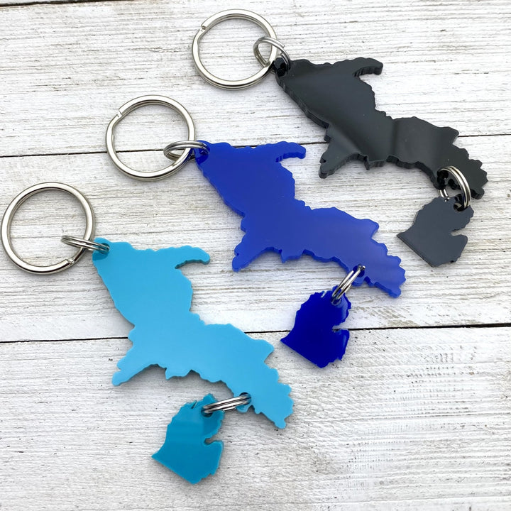 Upper Peninsula with LP charm Keychain, UP Keychain - Be Inspired UP