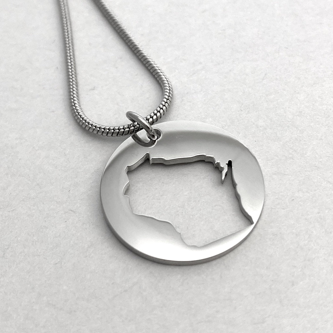 Wisconsin Circle Pendant, large or Mini - Be Inspired UP